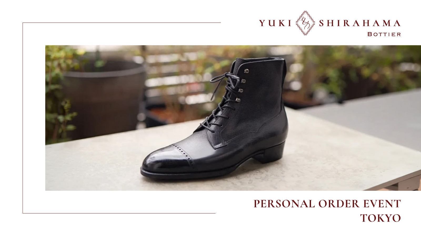 Yuki Shirahama Bottier personal order event in Tokyo showroom