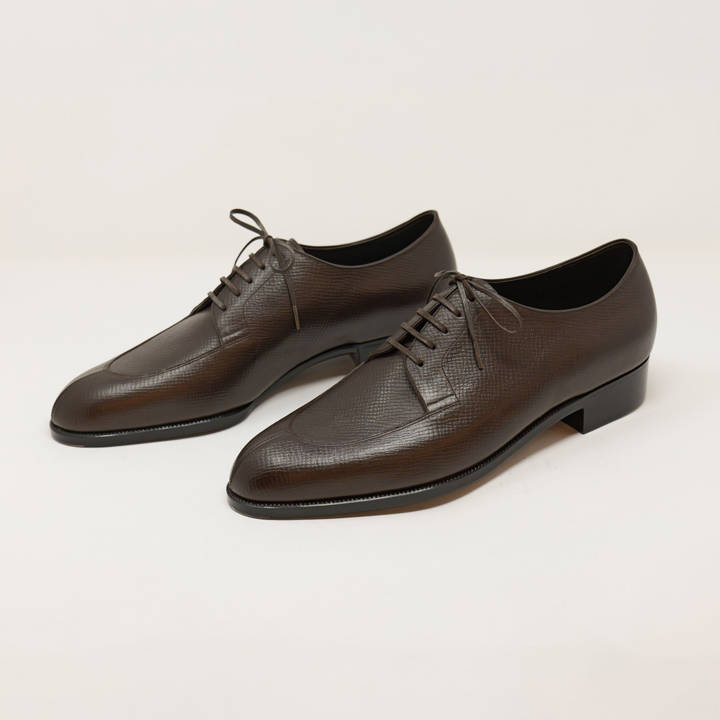 Bespoke Apron Front Derby in Dark Brown Utah Calf-1