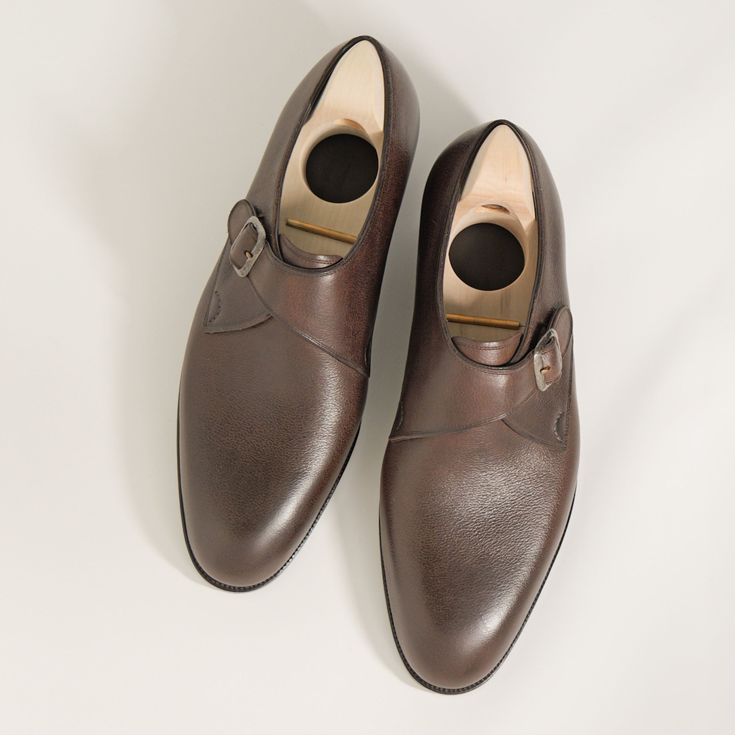 Bespoke Single Monk Strap in Dark Brown Kudu Leather-2