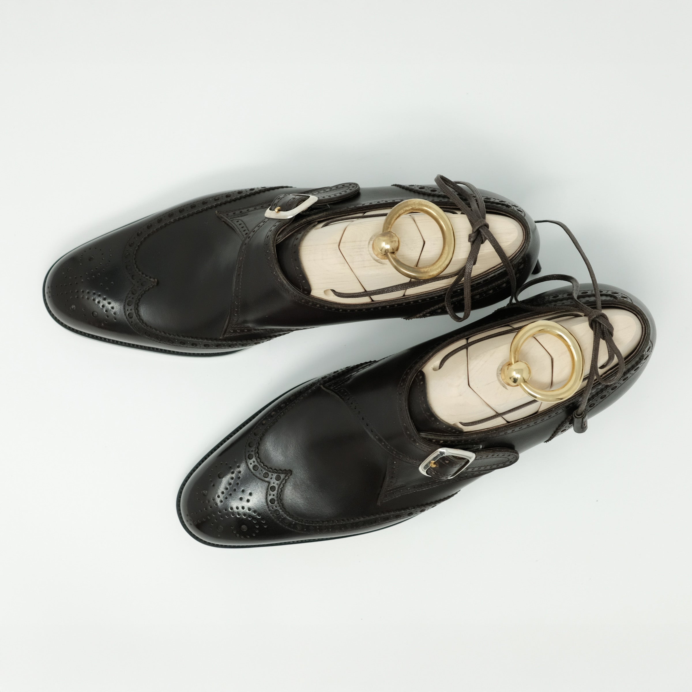 Bespoke single monk strap in Dark Brown Calf Leather “TANNERIE D’ANNONAY VOCALOU”