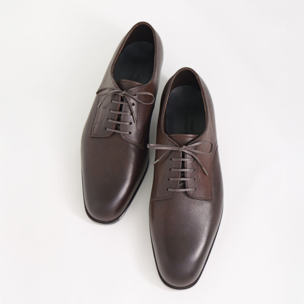 Bespoke Plain Toe Derby in Dark Brown Kudu Leather-2