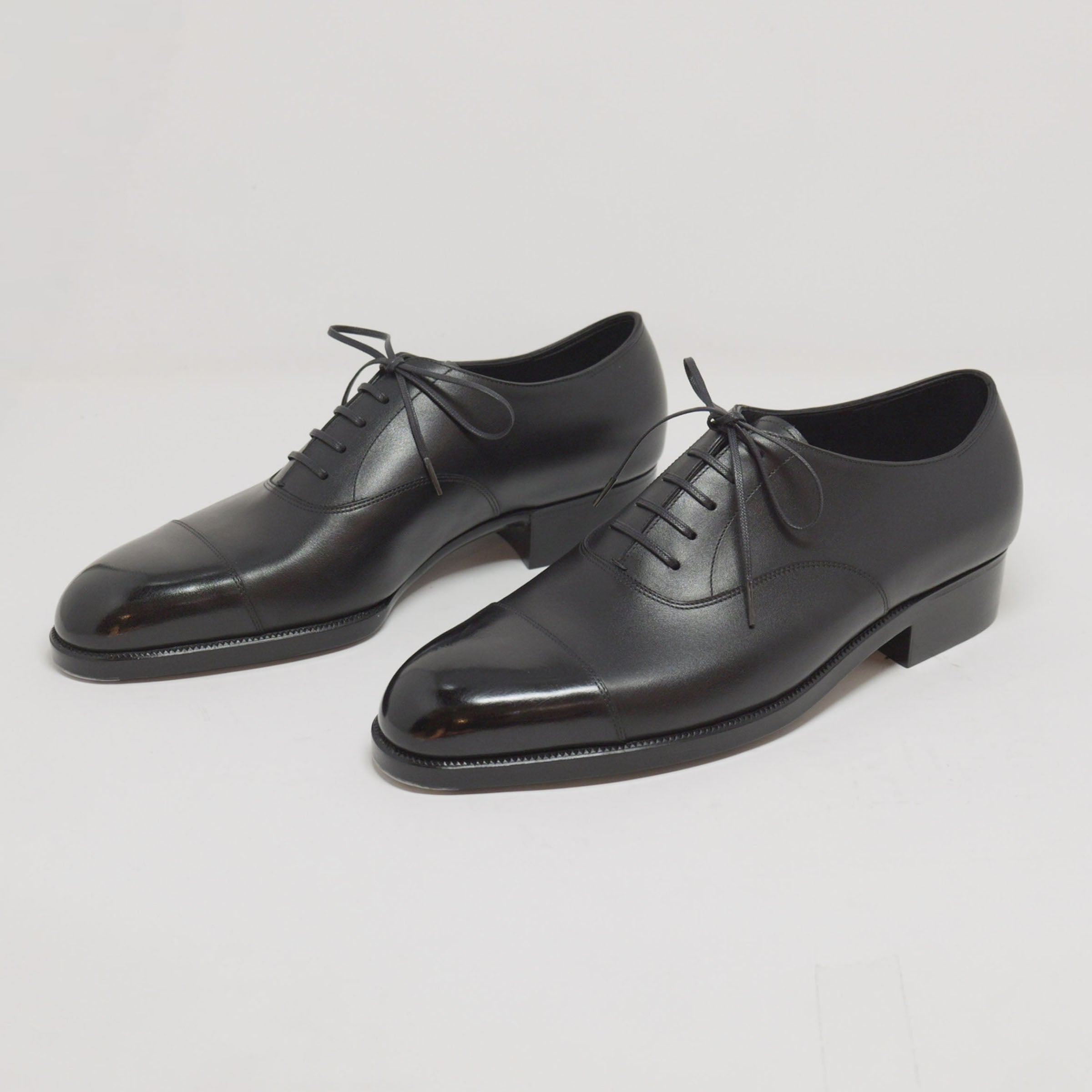 Bespoke Straight-Tip Oxford in Black Calf Leather-1